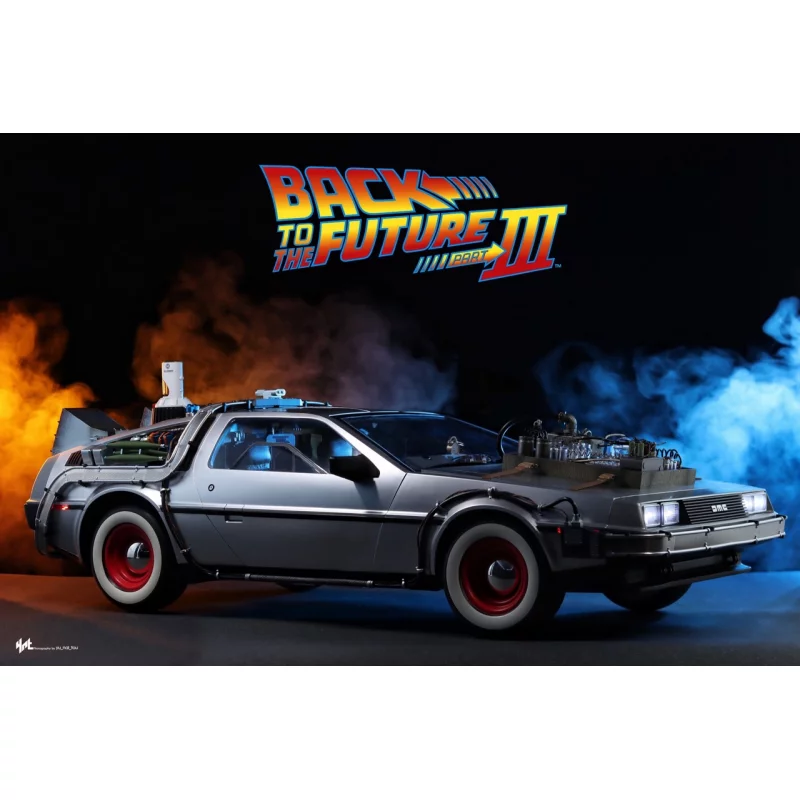 Hot Toys MMS738 Retour vers le Futur 3 III Collectible Véhicule 1/6 DeLorean Time Machine 72cm