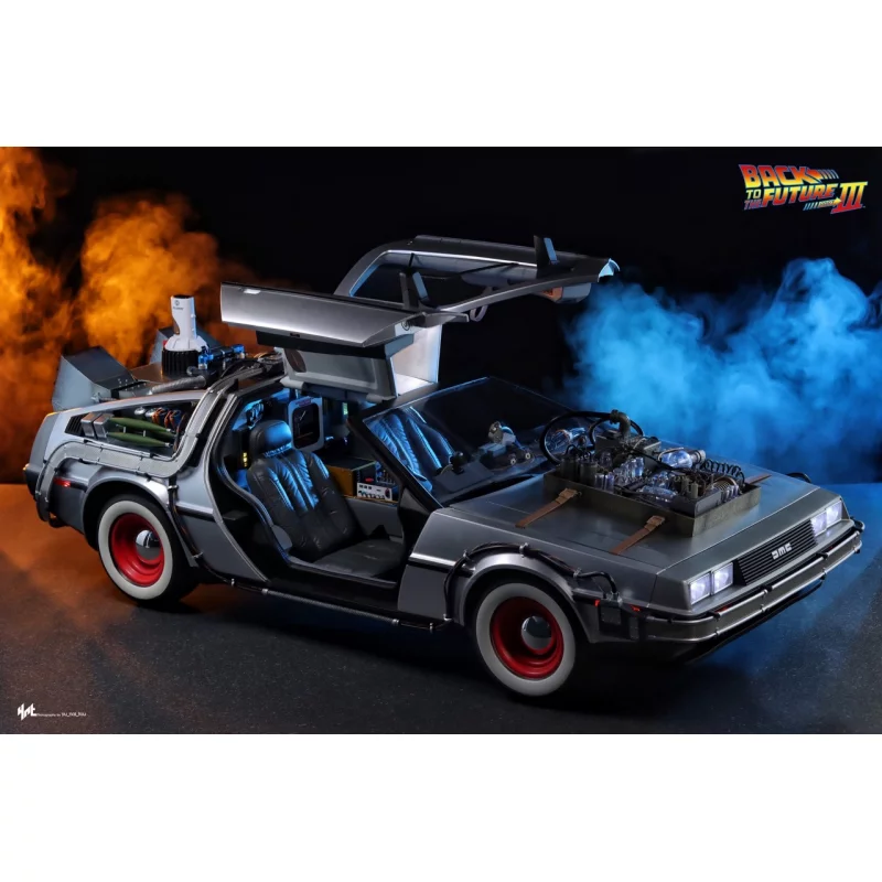 Hot Toys MMS738 Retour vers le Futur 3 III Collectible Véhicule 1/6 DeLorean Time Machine 72cm