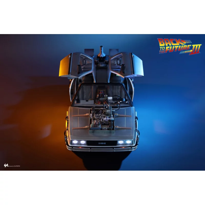 Hot Toys MMS738 Retour vers le Futur 3 III Collectible Véhicule 1/6 DeLorean Time Machine 72cm