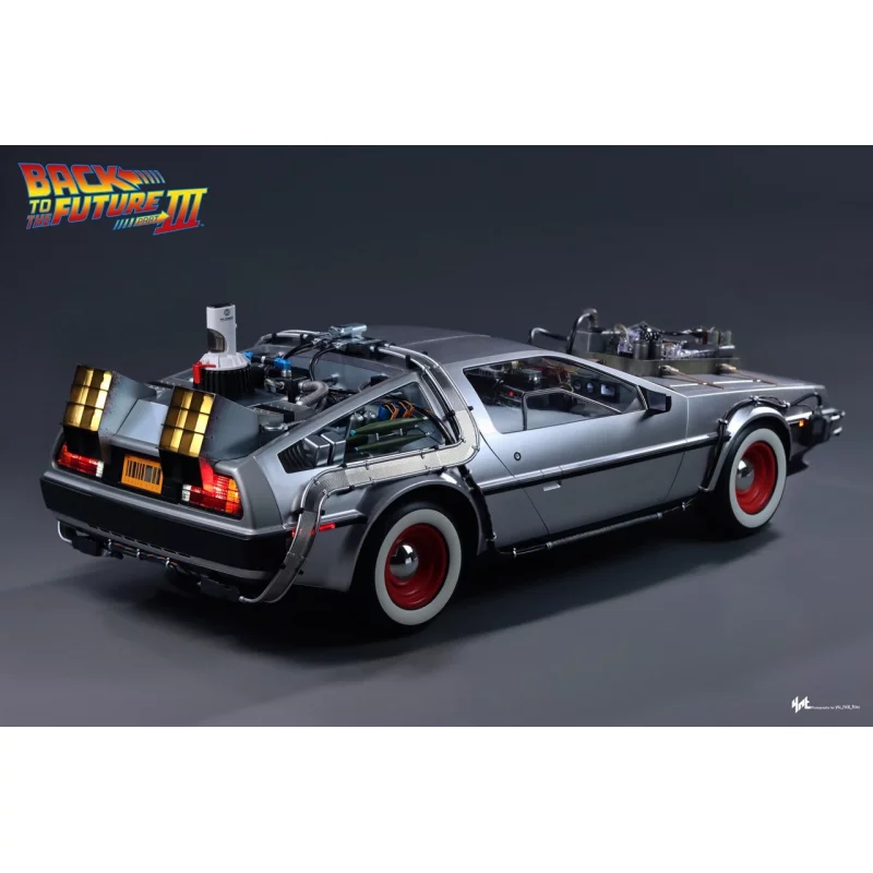 Hot Toys MMS738 Retour vers le Futur 3 III Collectible Véhicule 1/6 DeLorean Time Machine 72cm