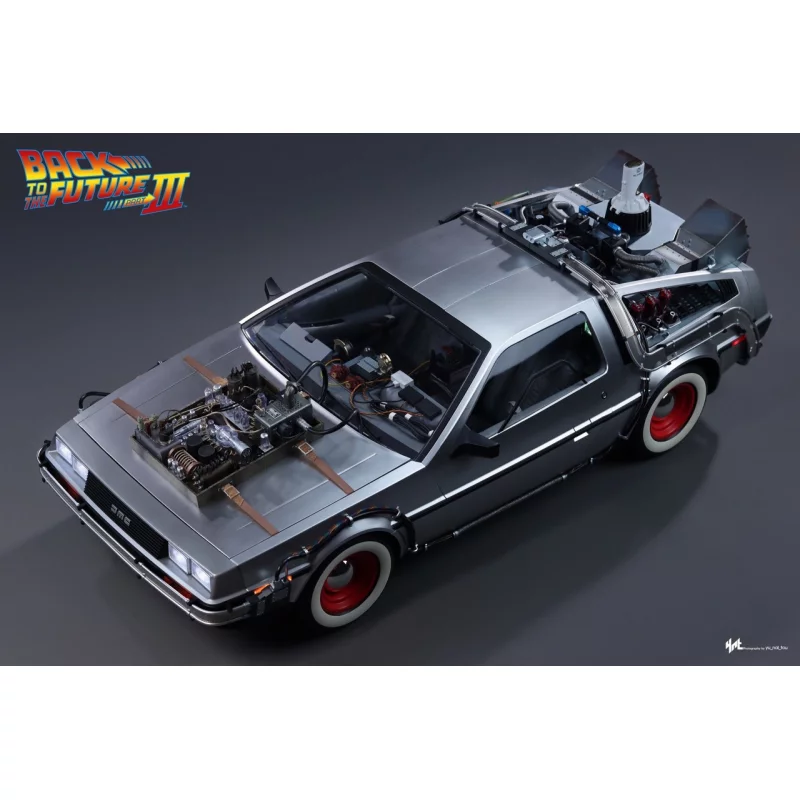 Hot Toys MMS738 Retour vers le Futur 3 III Collectible Véhicule 1/6 DeLorean Time Machine 72cm