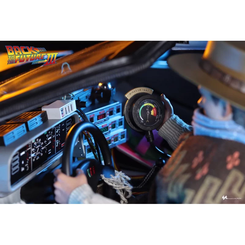 Hot Toys MMS738 Retour vers le Futur 3 III Collectible Véhicule 1/6 DeLorean Time Machine 72cm