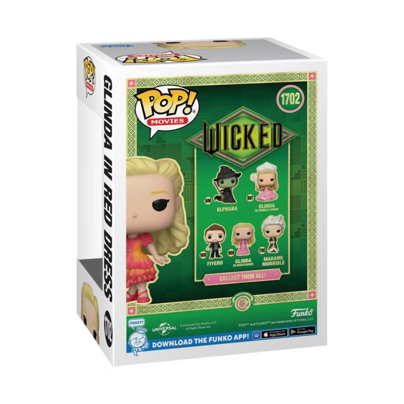 Wicked (2024) POP! Movies Glinda in Red Dress Exclusive Figurine 10cm N°1702