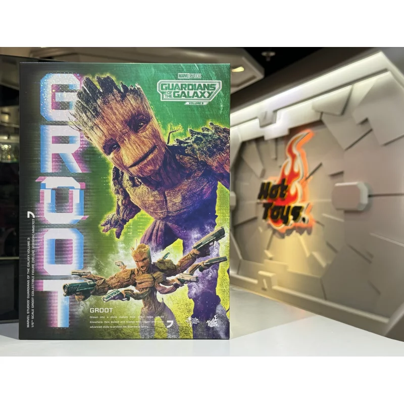 Hot Toys MMS707 Les Gardiens de la Galaxie Vol. 3 Collectible Action Figure 1/6 Groot (Deluxe Version) 32cm