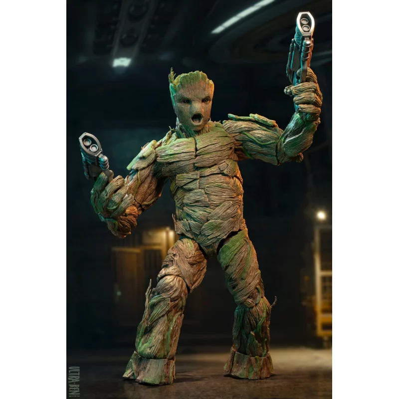 Hot Toys MMS707 Les Gardiens de la Galaxie Vol. 3 Collectible Action Figure 1/6 Groot (Deluxe Version) 32cm