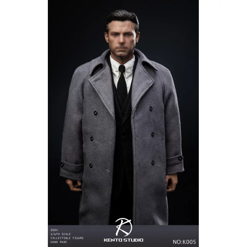 Clothing Set &amp; Body 1/6 Grey coat set Men&#039;s Suit Kento Studio KS-K005