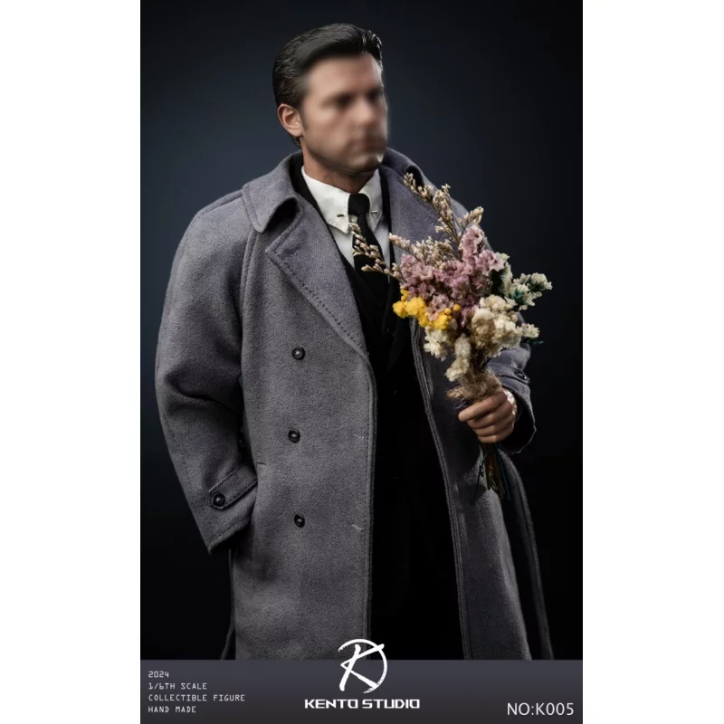 Clothing Set &amp; Body 1/6 Grey coat set Men&#039;s Suit Kento Studio KS-K005