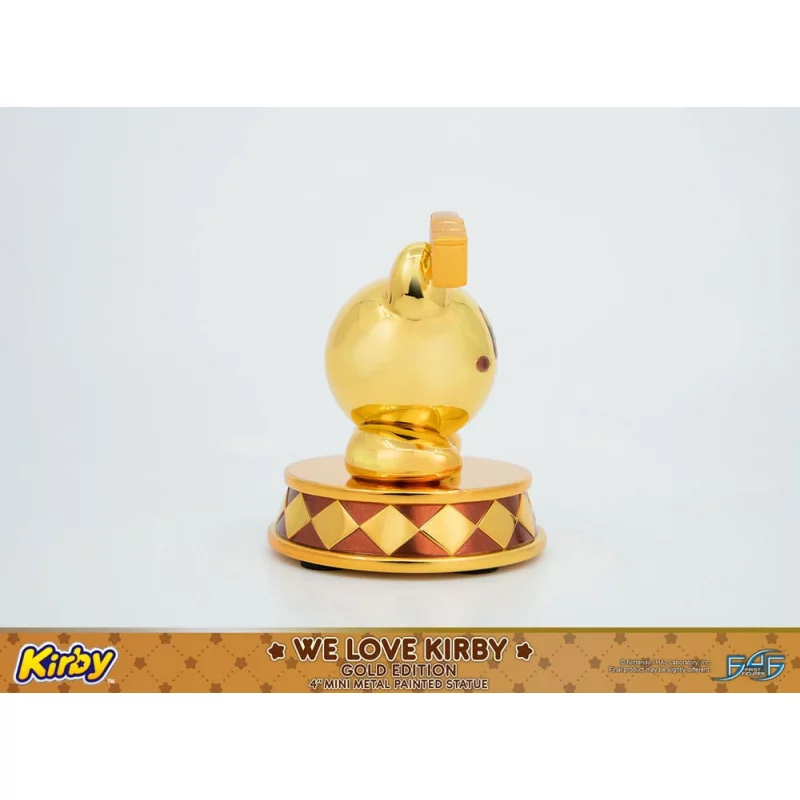 Kirby Figurine DieCast We Love Kirby Gold Edition 10cm