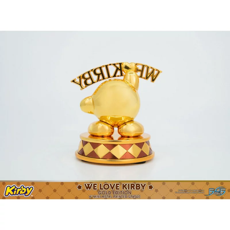 Kirby Figurine DieCast We Love Kirby Gold Edition 10cm