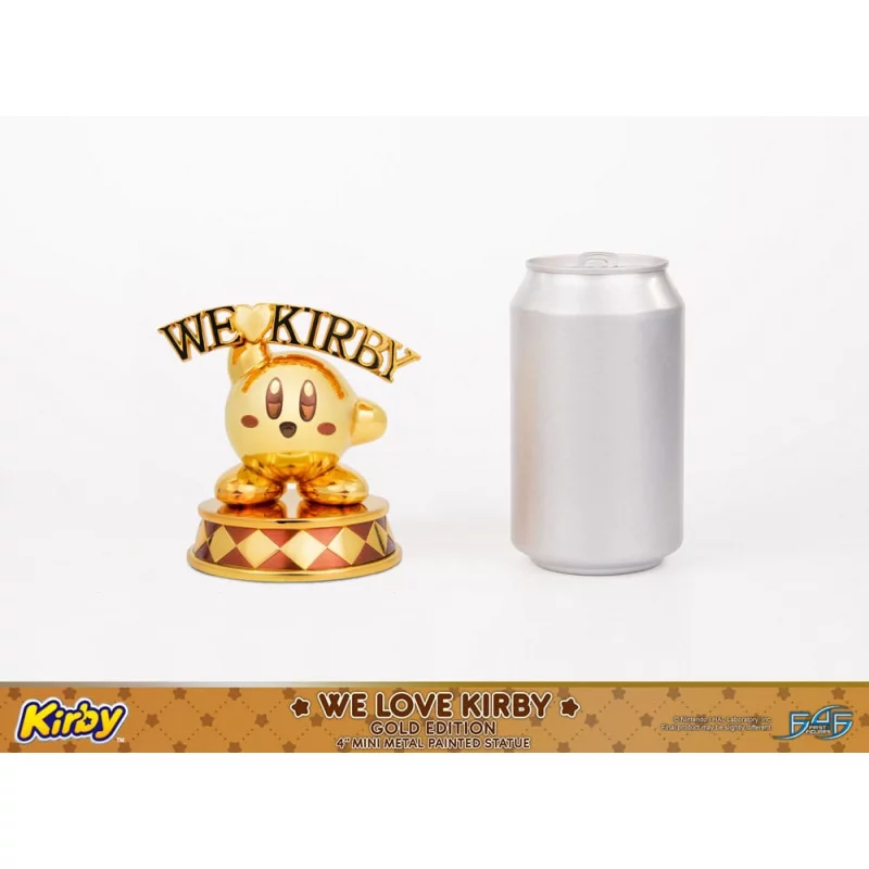 Kirby Figurine DieCast We Love Kirby Gold Edition 10cm