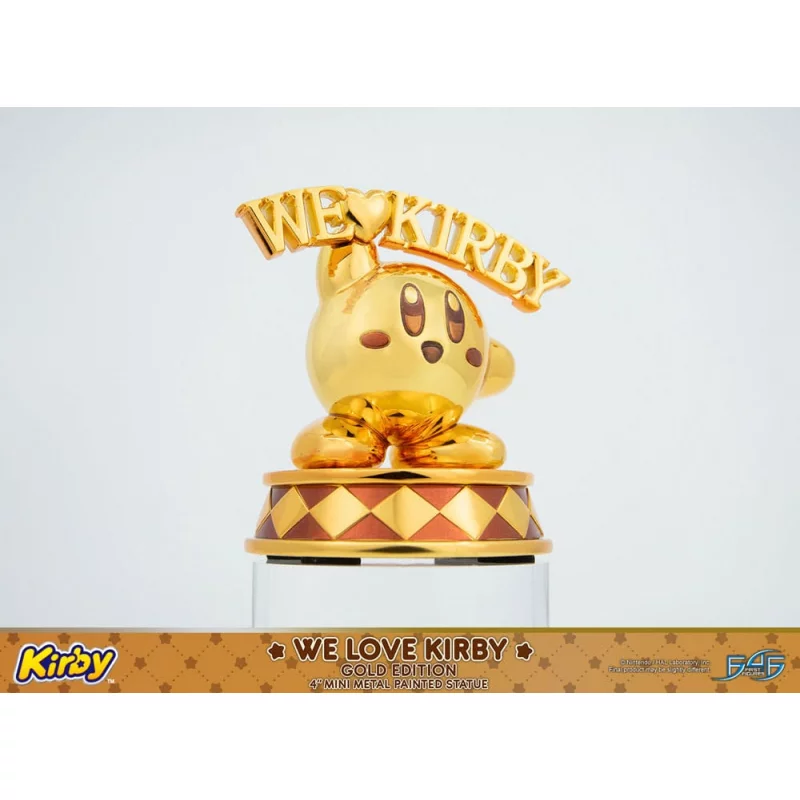 Kirby Figurine DieCast We Love Kirby Gold Edition 10cm