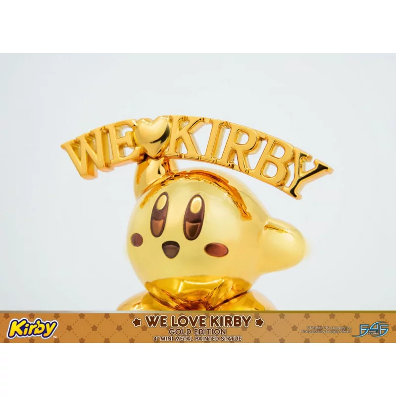 Kirby Figurine DieCast We Love Kirby Gold Edition 10cm