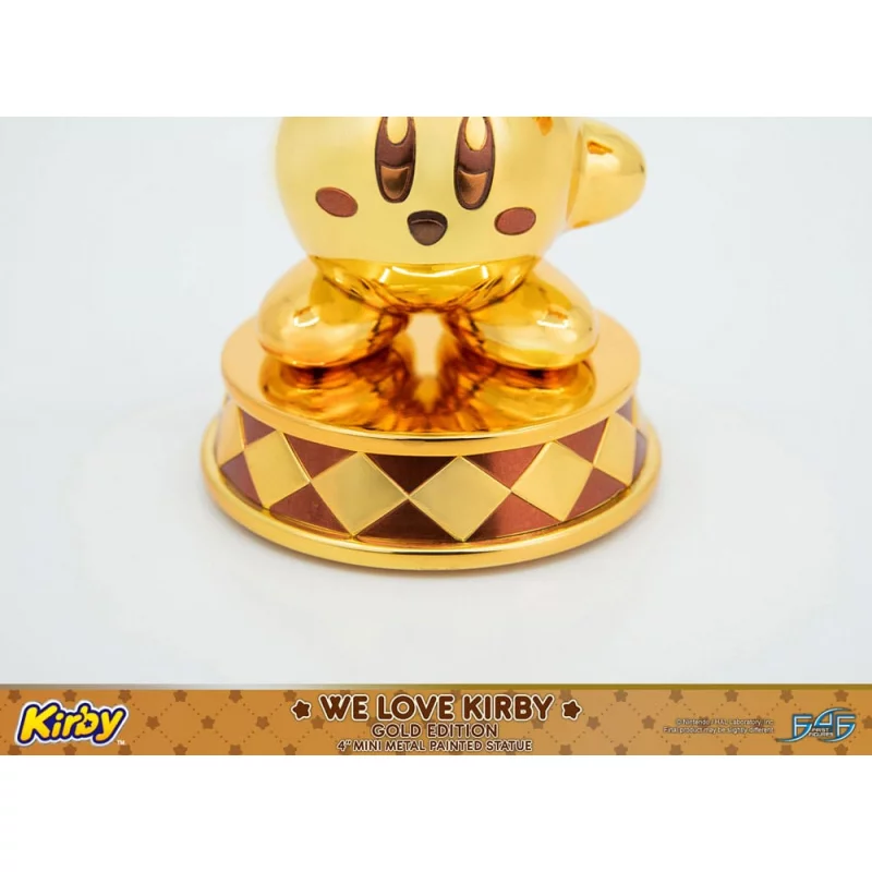 Kirby Figurine DieCast We Love Kirby Gold Edition 10cm