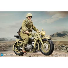 WWII German Zündapp KS 750 Motorcycle with Sidecar (Sand) Side-car DID E60075Y 1/6