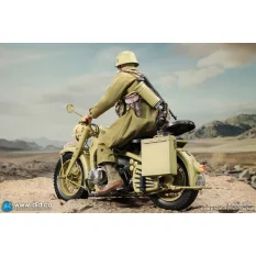 WWII German Zündapp KS 750 Motorcycle with Sidecar (Sand) Side-car DID E60075Y 1/6