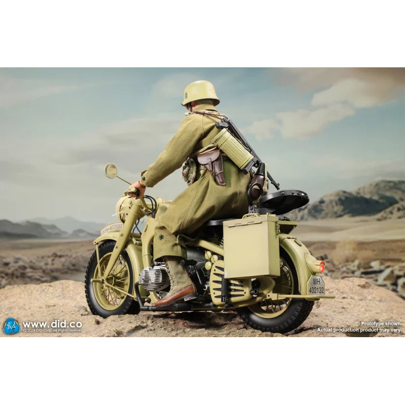 WWII German Zündapp KS 750 Motorcycle with Sidecar (Sand) Side-car DID E60075Y 1/6