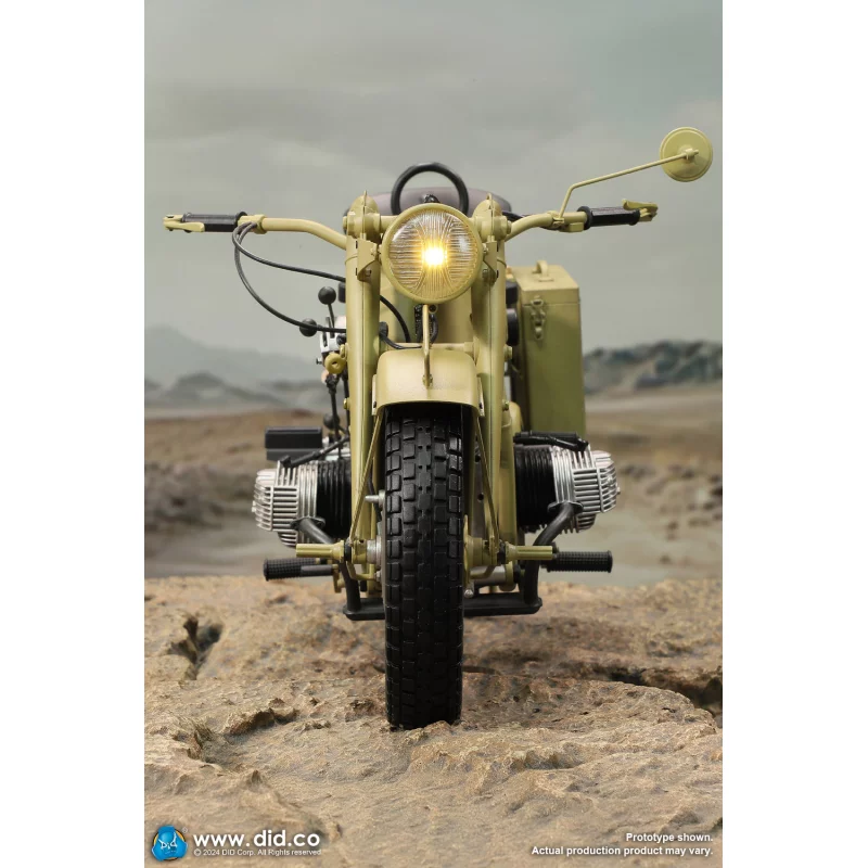 WWII German Zündapp KS 750 Motorcycle with Sidecar (Sand) Side-car DID E60075Y 1/6