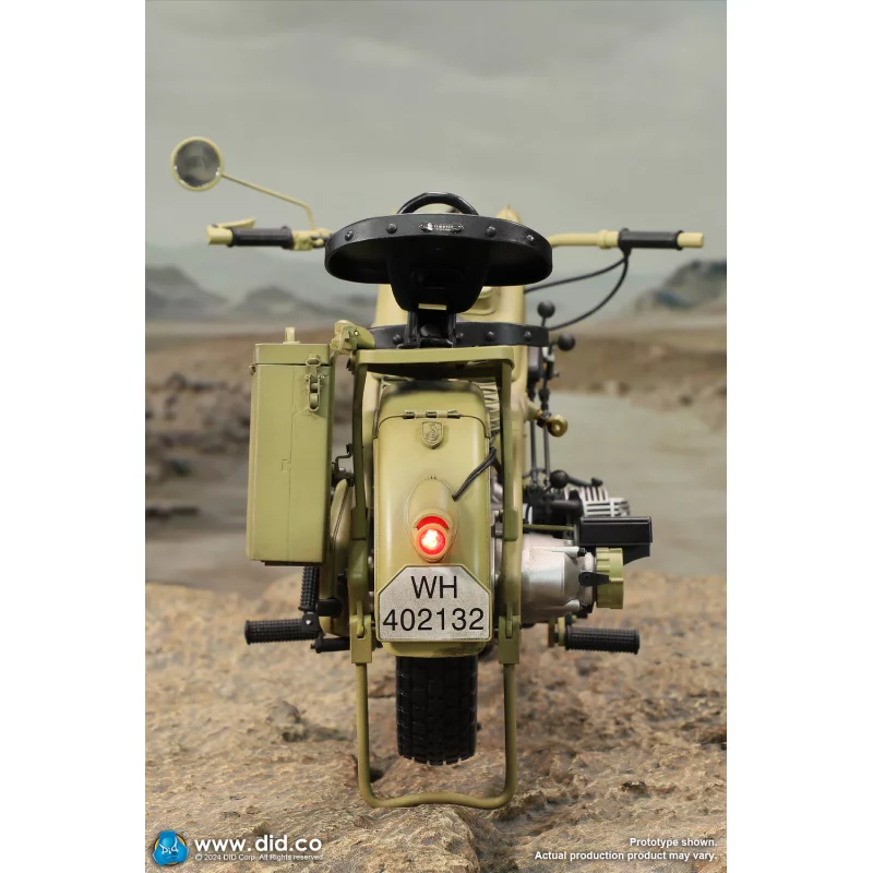 WWII German Zündapp KS 750 Motorcycle with Sidecar (Sand) Side-car DID E60075Y 1/6