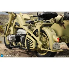 WWII German Zündapp KS 750 Motorcycle with Sidecar (Sand) Side-car DID E60075Y 1/6
