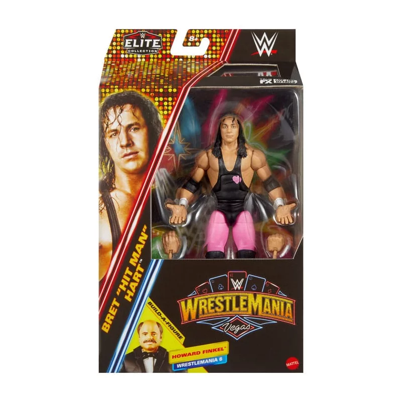 WWE WrestleMania Elite Collection Action Figurine Bret &quot;Hit Man&quot; Hart 15cm