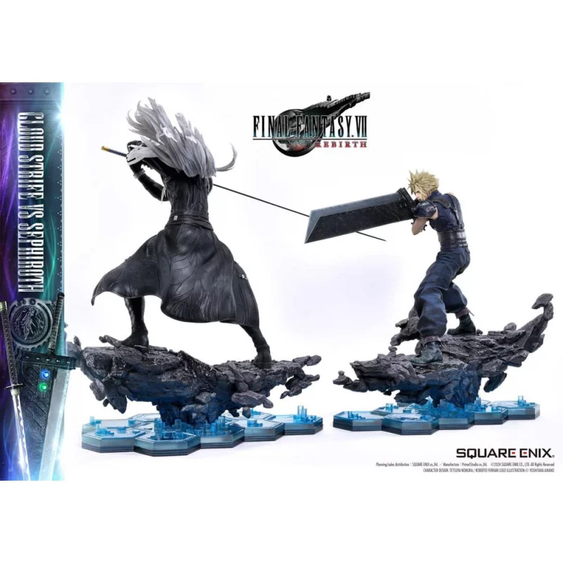 Final Fantasy VII Rebirth Pack of 2 Statues 1/4 Cloud Strife vs Sephiroth 69cm