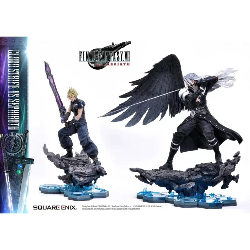 Final Fantasy VII Rebirth Pack of 2 Statues 1/4 Cloud Strife vs Sephiroth 69cm
