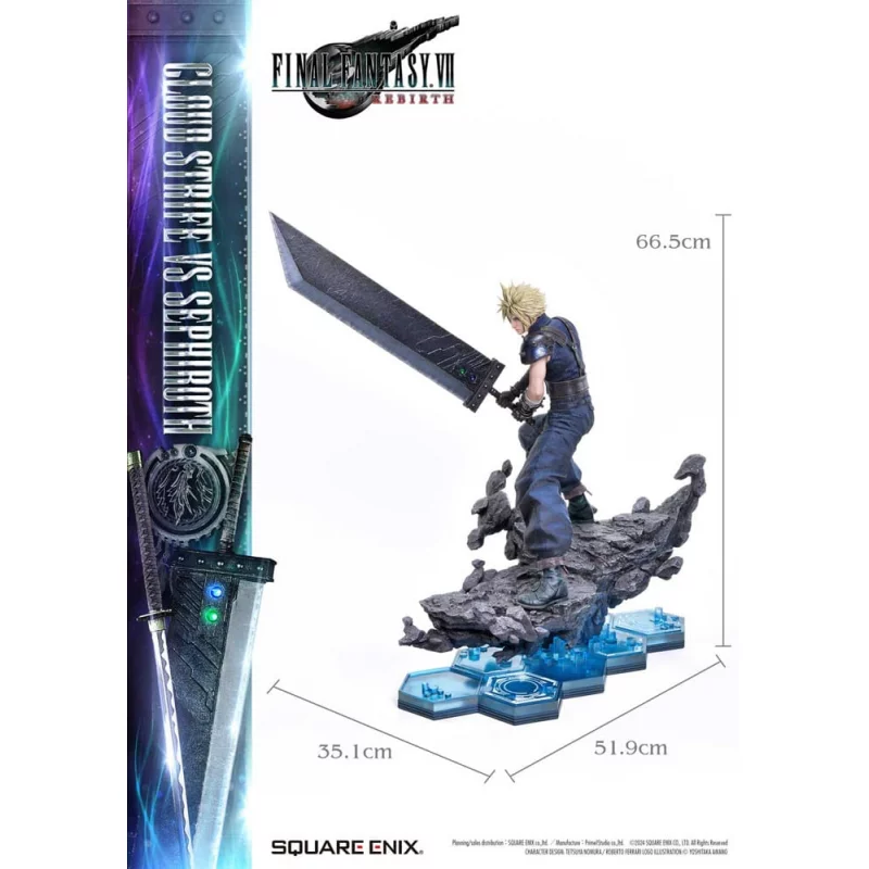 Final Fantasy VII Rebirth Pack of 2 Statues 1/4 Cloud Strife vs Sephiroth 69cm