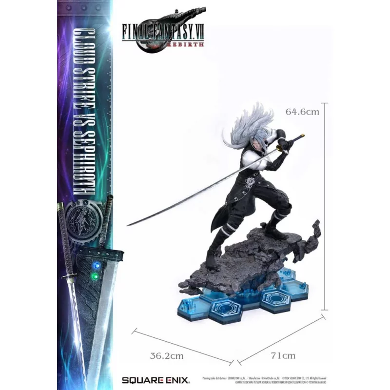 Final Fantasy VII Rebirth Pack of 2 Statues 1/4 Cloud Strife vs Sephiroth 69cm