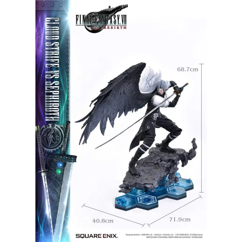 Final Fantasy VII Rebirth Pack of 2 Statues 1/4 Cloud Strife vs Sephiroth 69cm