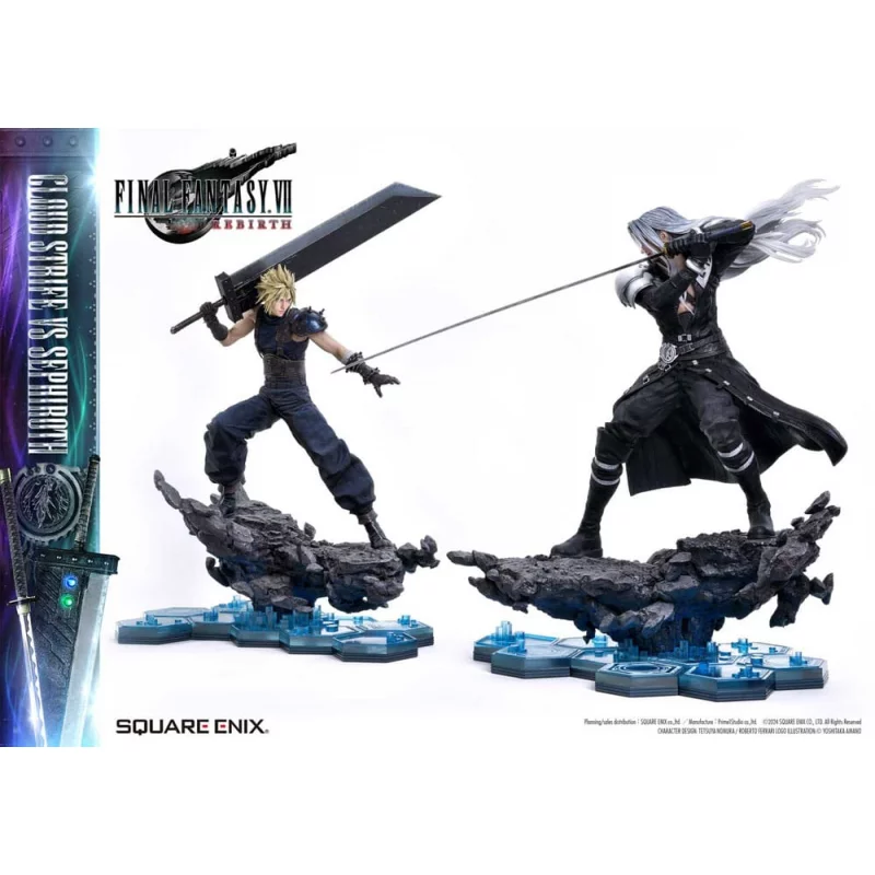 Final Fantasy VII Rebirth Pack of 2 Statues 1/4 Cloud Strife vs Sephiroth 69cm