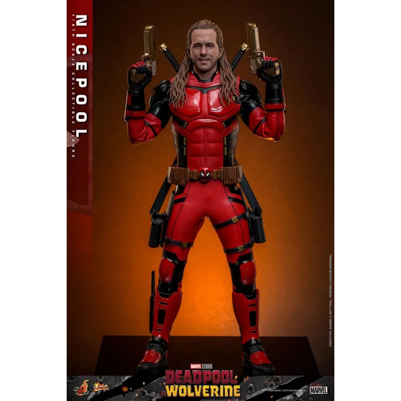 Hot Toys MMS788 Deadpool &amp; Wolverine Collectible Action Figure 1/6 Nicepool 31cm