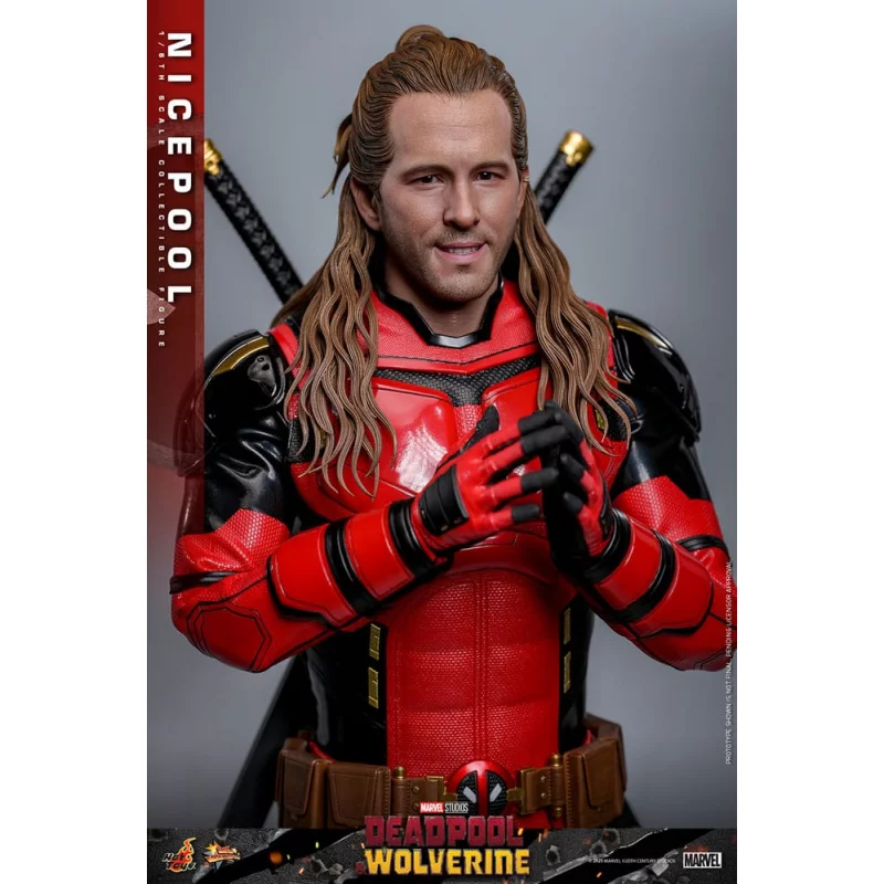Hot Toys MMS788 Deadpool &amp; Wolverine Collectible Action Figure 1/6 Nicepool 31cm