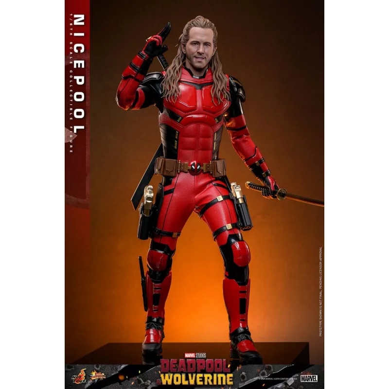 Hot Toys MMS788 Deadpool &amp; Wolverine Collectible Action Figure 1/6 Nicepool 31cm