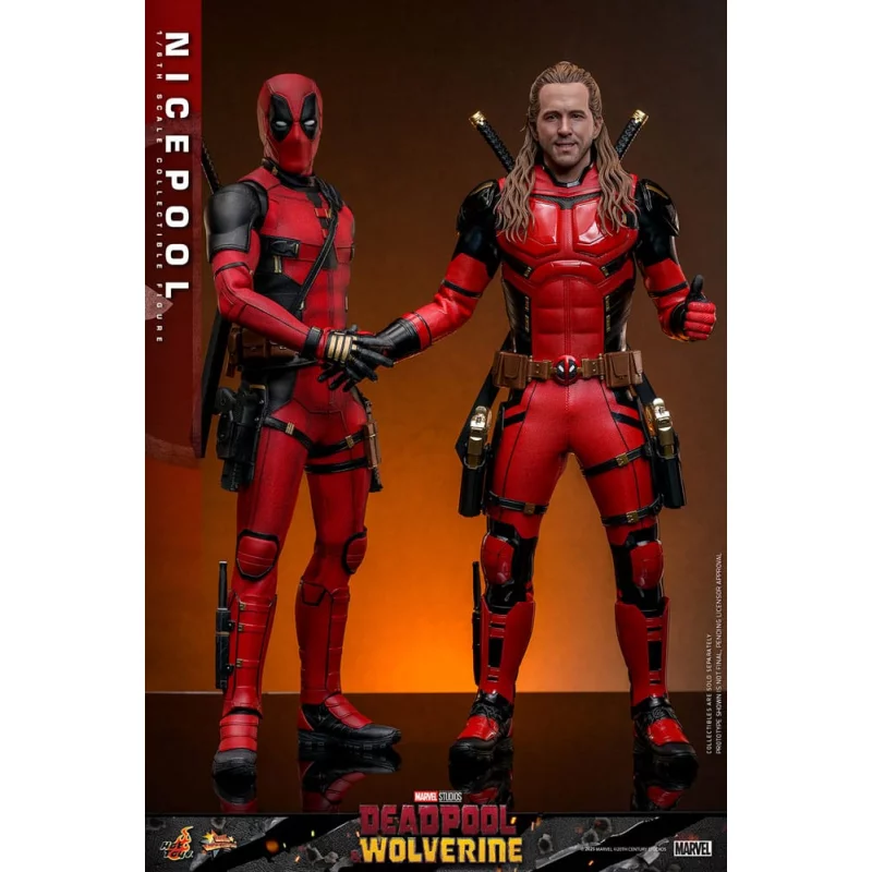 Hot Toys MMS788 Deadpool &amp; Wolverine Collectible Action Figure 1/6 Nicepool 31cm