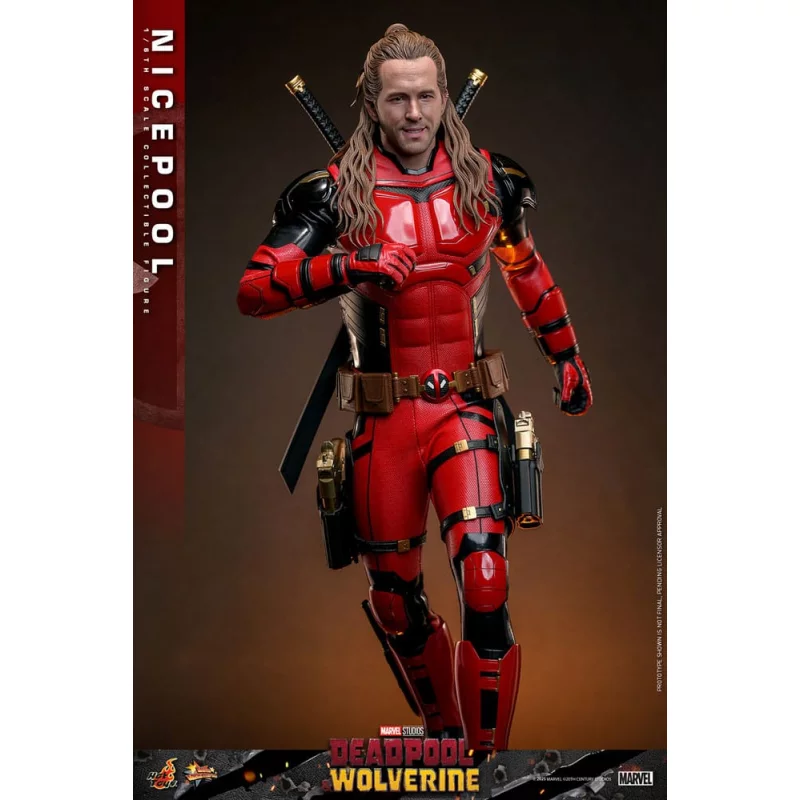 Hot Toys MMS788 Deadpool &amp; Wolverine Collectible Action Figure 1/6 Nicepool 31cm