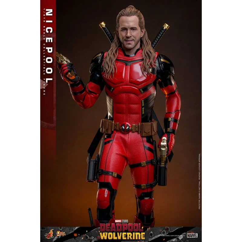 Hot Toys MMS788 Deadpool &amp; Wolverine Collectible Action Figure 1/6 Nicepool 31cm