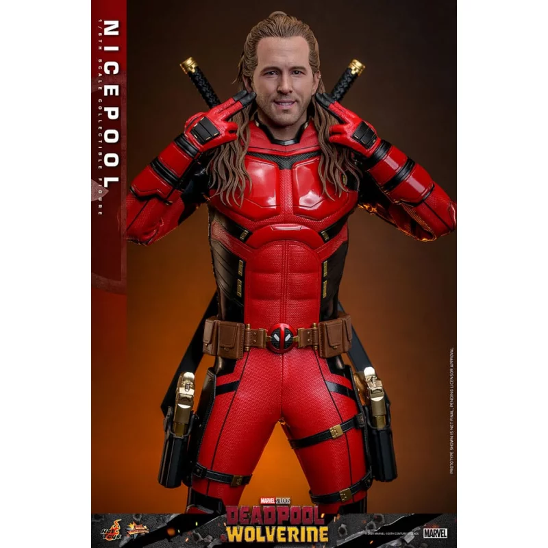 Hot Toys MMS788 Deadpool &amp; Wolverine Collectible Action Figure 1/6 Nicepool 31cm