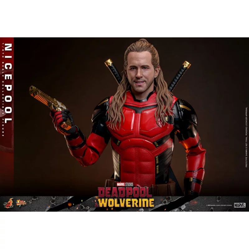 Hot Toys MMS788 Deadpool &amp; Wolverine Collectible Action Figure 1/6 Nicepool 31cm