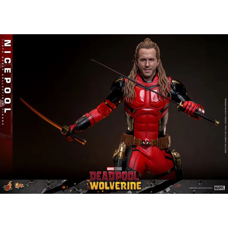 Hot Toys MMS788 Deadpool &amp; Wolverine Collectible Action Figure 1/6 Nicepool 31cm
