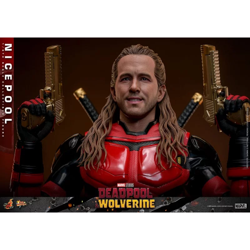 Hot Toys MMS788 Deadpool &amp; Wolverine Collectible Action Figure 1/6 Nicepool 31cm