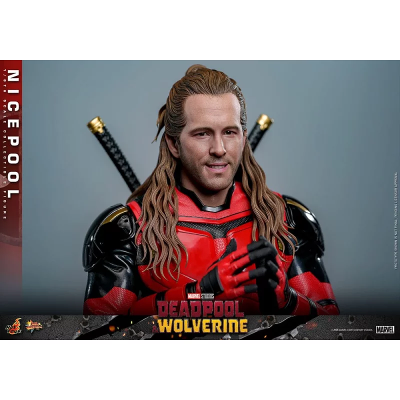 Hot Toys MMS788 Deadpool &amp; Wolverine Collectible Action Figure 1/6 Nicepool 31cm