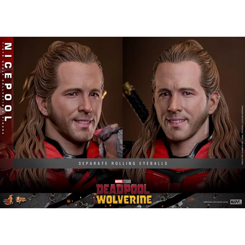 Hot Toys MMS788 Deadpool &amp; Wolverine Collectible Action Figure 1/6 Nicepool 31cm