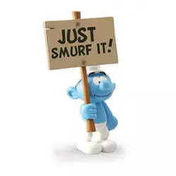 The Smurfs Smurf with Sign...