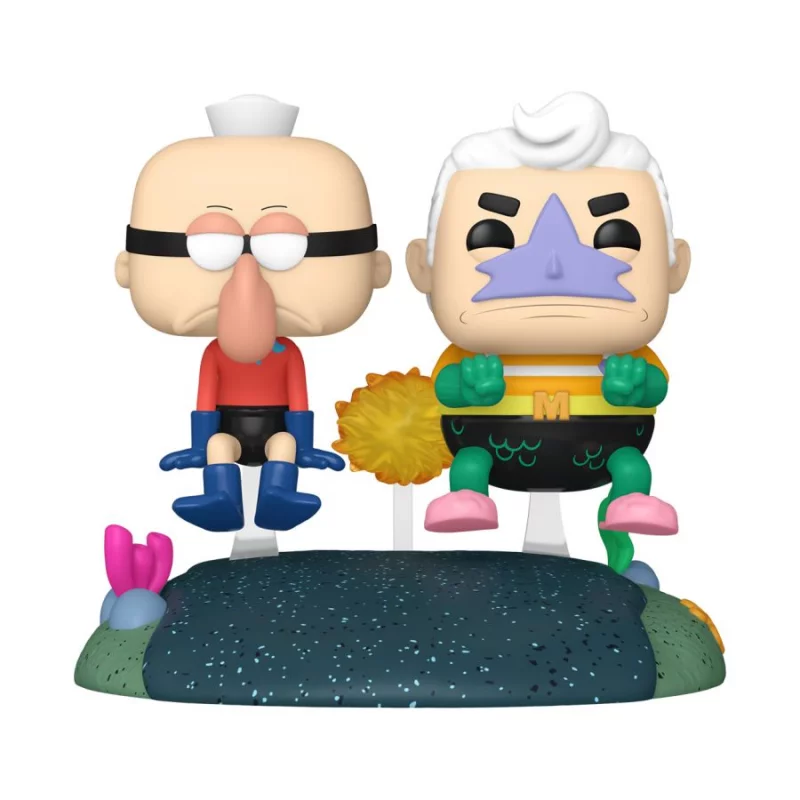 SpongeBob SquarePants POP! Rides Mermaidman &amp; Barnacleboy with Invisible Boatmobile Exclusive Figurine 10cm N°126