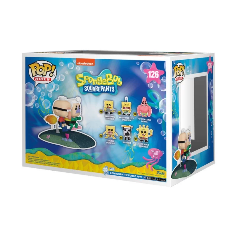 SpongeBob SquarePants POP! Rides Mermaidman &amp; Barnacleboy with Invisible Boatmobile Exclusive Figurine 10cm N°126