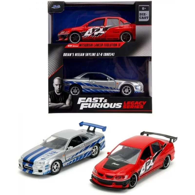 男の子向けプレゼント集結 Fast & Furious Twin Pack Legacy Series Mitsubishi Lancer Evo ミニカー
