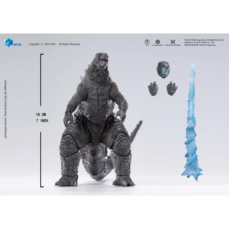 Godzilla vs. Kong Heat Ray Godzilla Action Figure HIYA Exquisite Basic+ Series 18cm