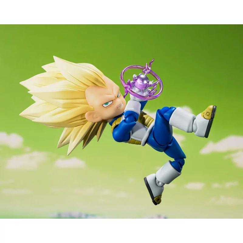 Dragon Ball Action Figurine S.H.Figuarts Super Saiyan 3 Vegeta (mini) Daima 8cm