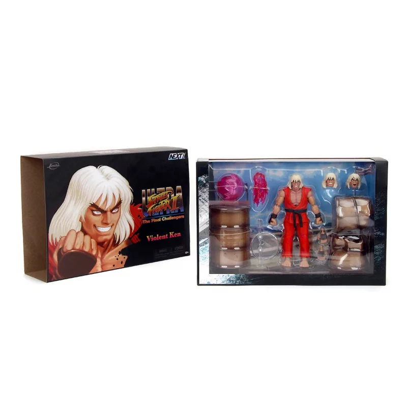Ultra Street Fighter II The Final Challengers Violent Ken Next Level SDCC 2024 Deluxe Set Exclusive Action Figure 1/12 15cm