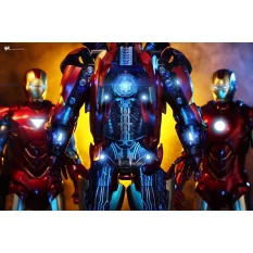 Hot Toys DS004D51 Iron Man 3 Collectible Diorama 1/6 Iron Man Mark VII (Open Armor Version) 32cm *Diecast*
